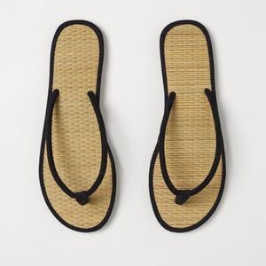 H&M Black Sandals with faux suede straps.